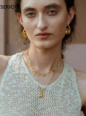 MONSECRET 2026春季新款双层多花吊坠项链高级感法式奢华项链