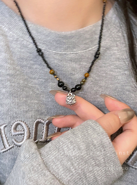 新中式国风醒狮吊坠项链女款