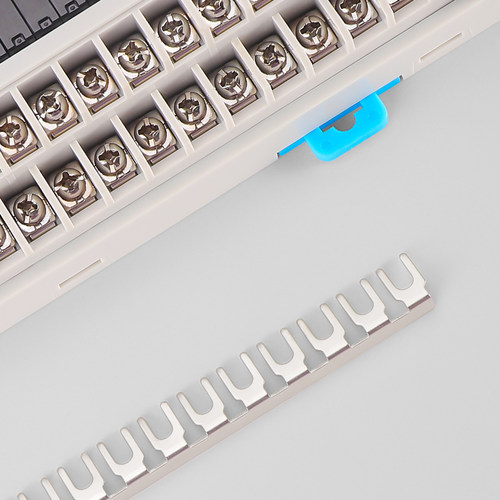 恩爵7.62mm栅栏式端子汇流排RSK短路边插片4/8/12/16位U型短接线 - 图2