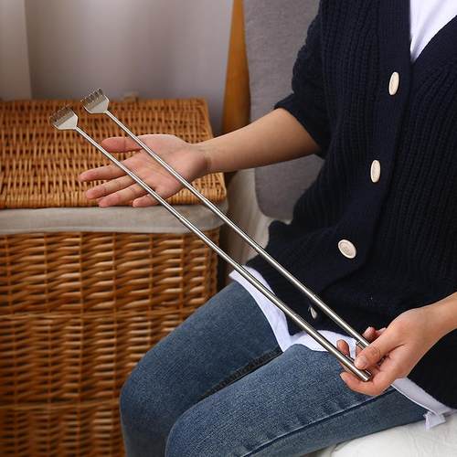 不锈钢便携可伸缩痒痒挠不求人老头乐挠痒扒抓背耙子抓痒神器抓背 - 图2