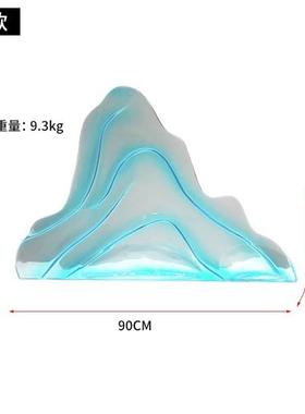 室内树脂假山摆件组合造景客厅桌面装置饰品透明景观酒店落地雕塑