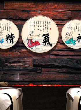 网红中医馆形象背装景墙大精诚饰画望闻问切挂医画理疗养生字画精