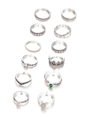 欧美复古戒指 Hot selling vintage zircon joint ring set rings