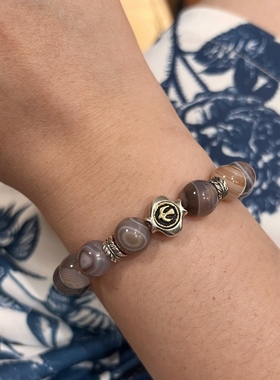 矿石玛瑙弹力手链手工印第安风格