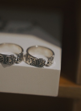 手工原创纯银复古风爪子戒指