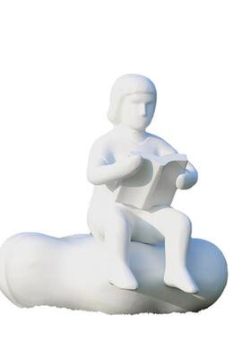 户外不锈钢镂空仿真云朵雕塑玻璃钢人物摆件园林景观草坪装饰小品