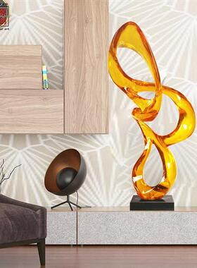 透明仿琉璃工艺品简约现代时尚家居会所抽象雕塑陈设品摆件