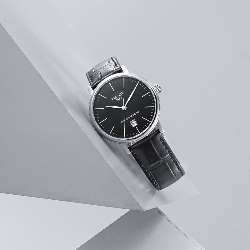 【自营】天梭TISSOT卡森臻我系列男士机械表T122.407.16.051.00