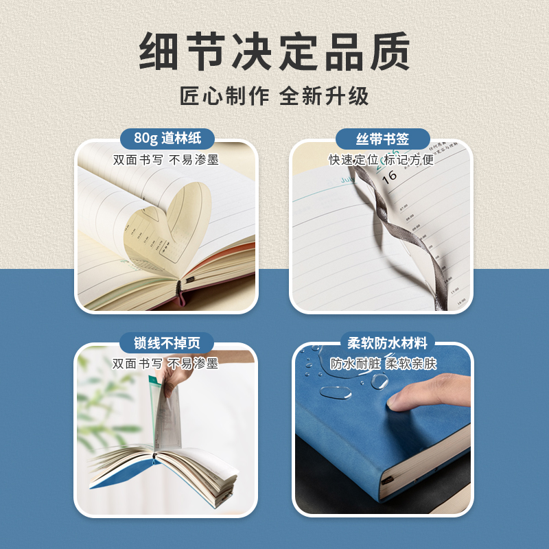 日程本2026年计划本表一日一页效率手册每日日历记事本todolist时间管理手账自律打卡工作学习笔记本本子定制 - 图2