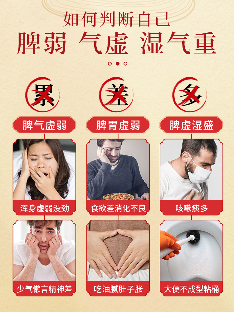 4盒修正参苓白术散丸健脾祛湿气重调理脾胃虚排毒排体内湿寒