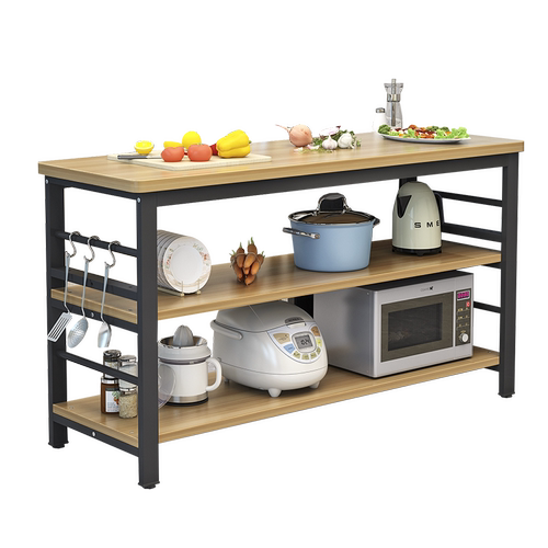 Kitchen chopping table microwave oven shelf storage counter-图3