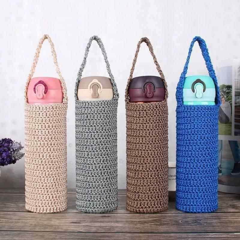 编织袋通用茶杯套杯套手工编织杯子套防烫套手编网兜保温水杯时尚,淘宝优惠券,粉丝福利购,淘宝优惠卷