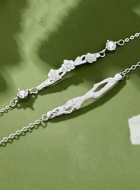 海棠花情侣手链高级感日常百搭