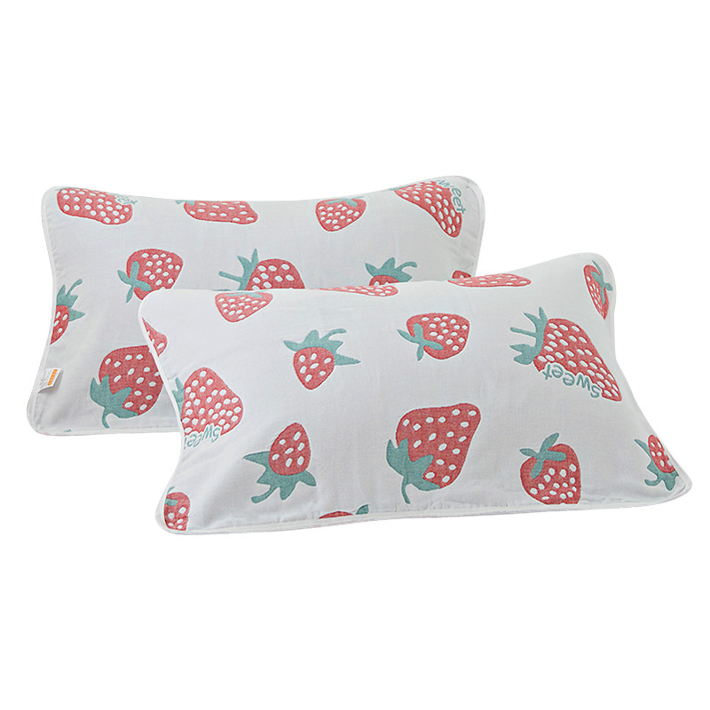 洁丽雅家用全棉六层纱布一对装枕巾 洁丽雅温州枕巾