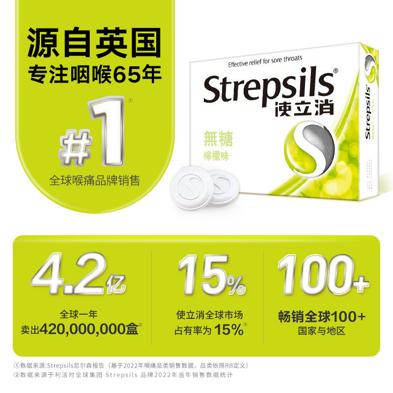 Strepsils使立消无糖润喉糖舒缓喉咙痛嗓子不适咽喉含片清凉护嗓-图0