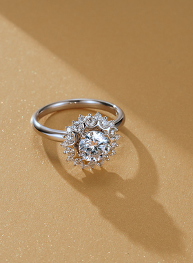 花似锦钻戒金功良匠S925银原创