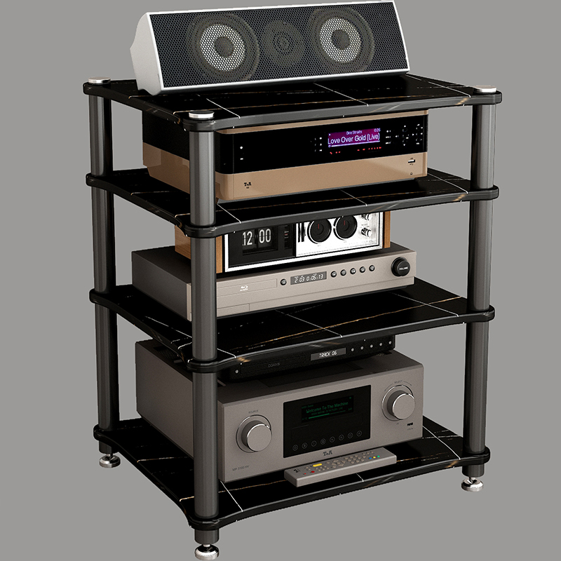 Multi-layer large space amplifier rack is practical and stable
