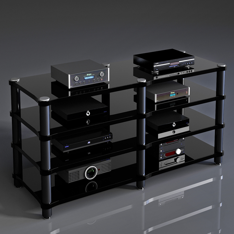 Metal column amplifier rack speaker cabinet