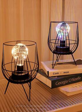 跨境新款led装饰圣诞灯 古朴简约创意小夜灯浪漫造型台灯