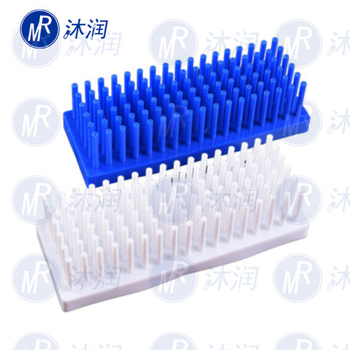 塑料柱式试管架66柱/102柱沥水架WB蛋白电泳制胶用玻璃板晾片架 - 图0