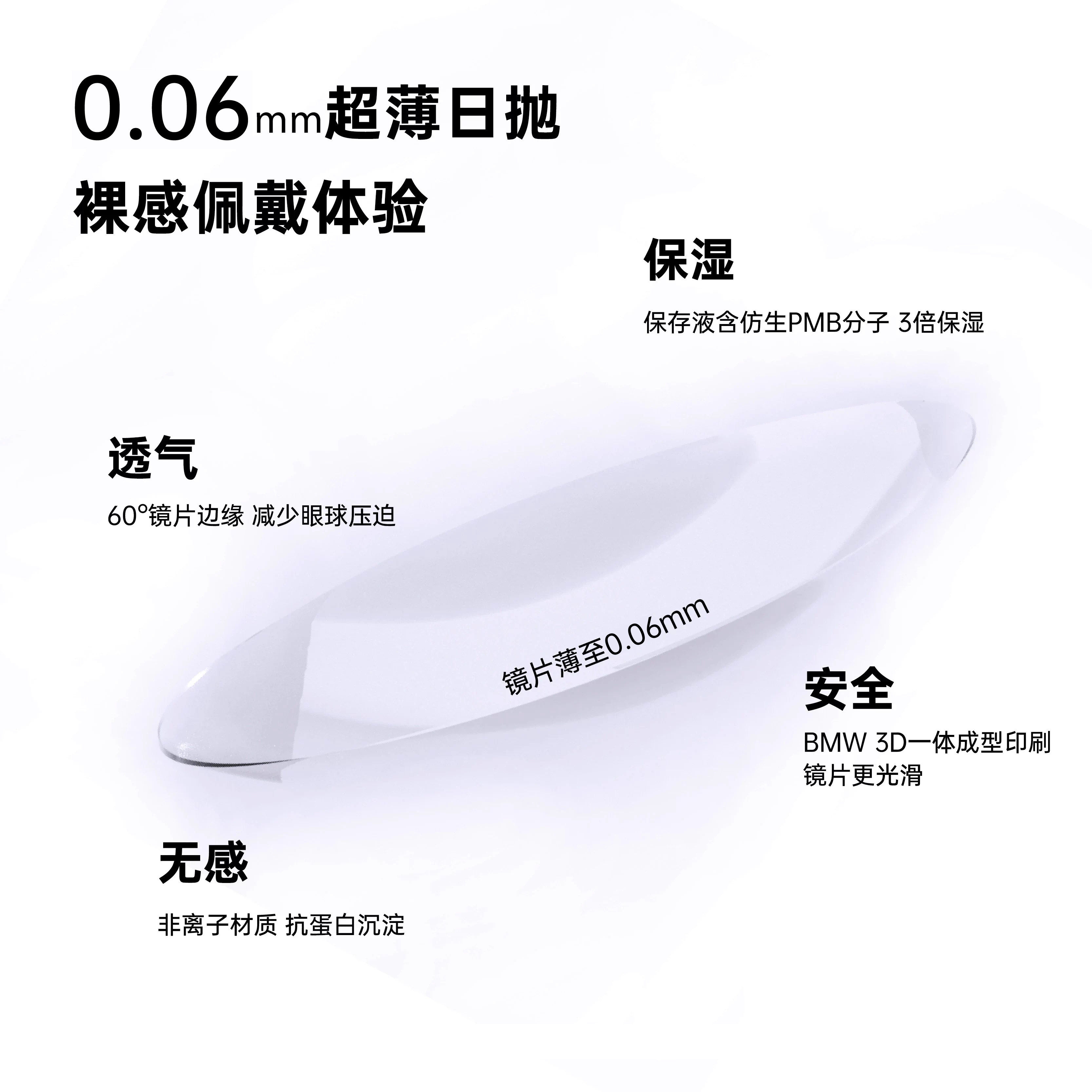 【秒杀】Lurve美瞳日抛彩色隐形眼镜6片装大小直径