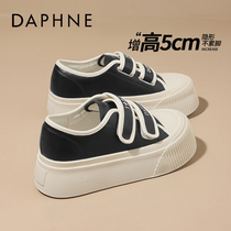 Daphne Daphne ~ thick bottom small white shoes womens shoes 2024 new casual magic sticker heightening 100 hitch sneakers