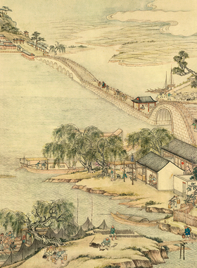 国画 清 徐扬 姑苏繁华图 字画人物宣纸绢布高清微喷书画装饰客厅