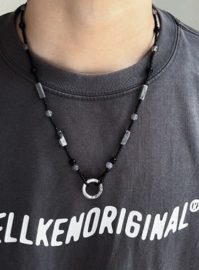 平安扣项链男款情侣轻奢小众男士日常百搭学生党独特2025新款项链