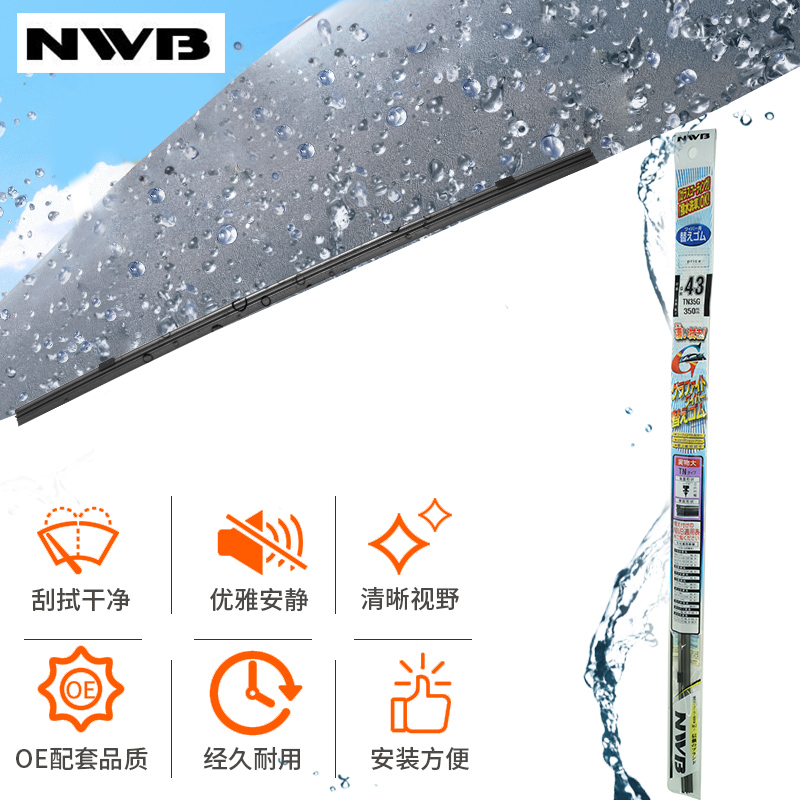 NWB后窗雨刮器胶条适用丰田汉兰达荣放CHR奕泽RAV4霸道致炫后雨刷-图0