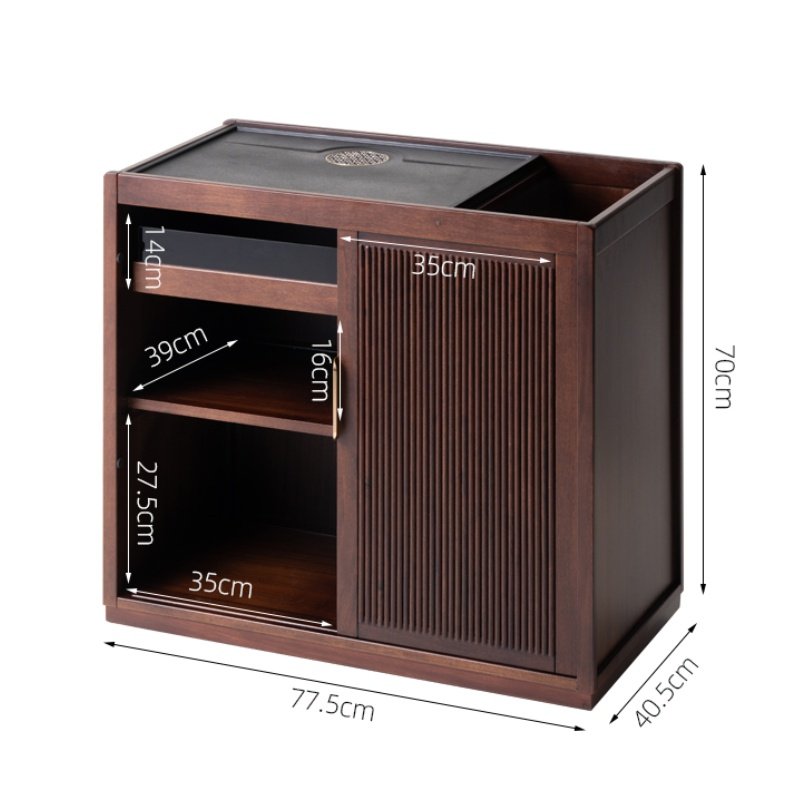 黑胡桃木移动茶水柜烧水壶一体边几置物架家用实木茶桌沙发侧边柜,淘宝优惠券,粉丝福利购,淘宝优惠卷