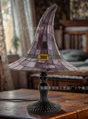 跨境独立站新款Witch Hat Lamps 创意家居哥特式夜灯礼物女巫帽灯