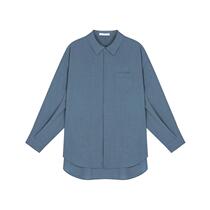 Shirt Woman Design Sensation Little Crowd 2021 Spring Summer Fall B New 100 Hitch Slim Fit Blue Long Sleeve Shirt