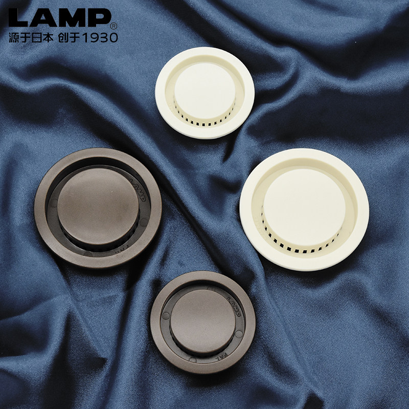 日本LAMP蓝普橱柜散热通风孔透气网装饰盖鞋柜排气孔塞40/50mm孔 - 图0