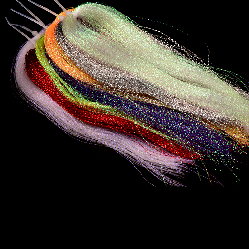 XURLON彩丝绑串钩绑钩UV亮丝慢摇铁板钩DIY多彩羽毛丝 - 图2