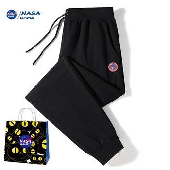 Pre-1NASA ຮ່ວມກິລາກາງເກງກະເປົ໋າຝ້າຍບໍລິສຸດຜູ້ຊາຍແລະແມ່ຍິງດຽວກັນພາກຮຽນ spring ແລະດູໃບໄມ້ລົ່ນ pencil pants ຂະຫນາດໃຫຍ່ຄູ່ sweatpants tide H