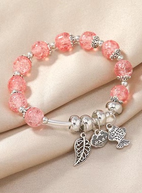 平安锁手链推拉可调节大小手镯