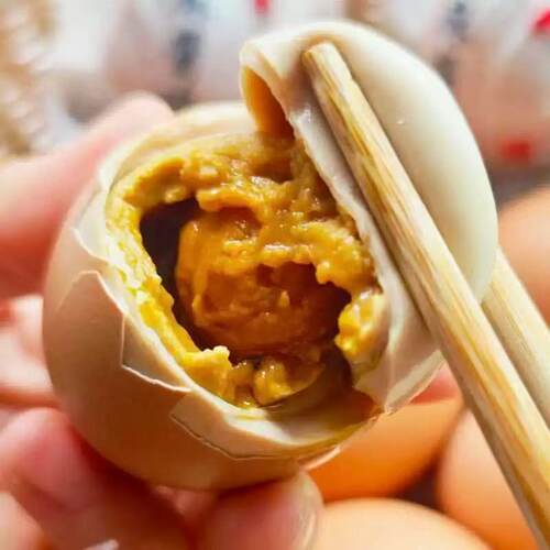 麻酱鸡蛋真空包装起沙新鲜鸡蛋流油正宗低盐五香流沙开袋即食熟食 - 图3