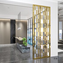 New stainless steel Screen Home guest p hall screen grid partition New Chinese modern engraved Wind Dingding W Lattice Hollow Sculpture Flower