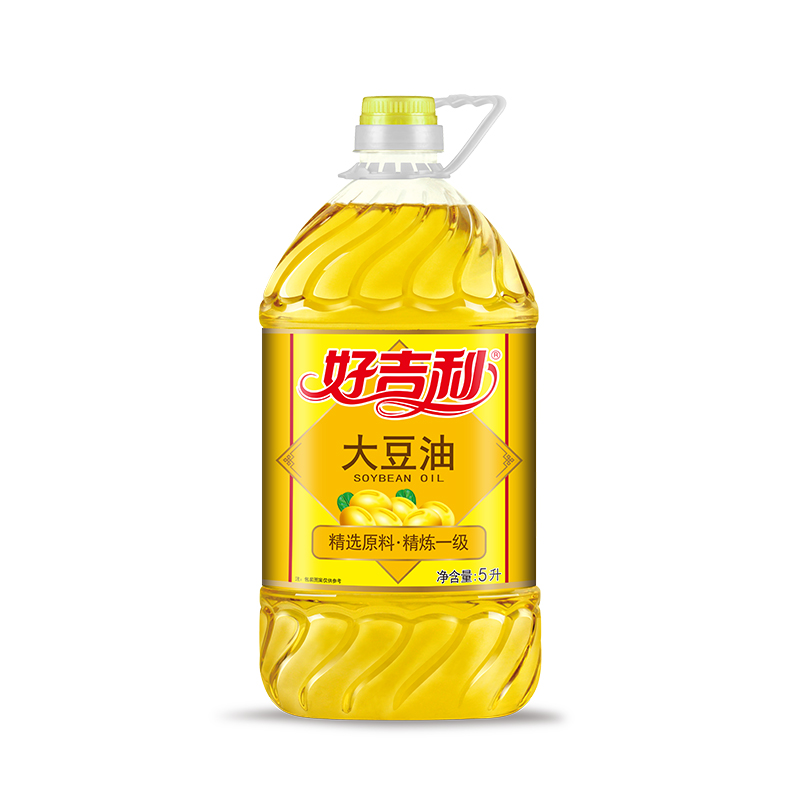 好吉利一级大豆油5L食用油家用商用食堂餐饮桶装炒菜烘焙烹饪