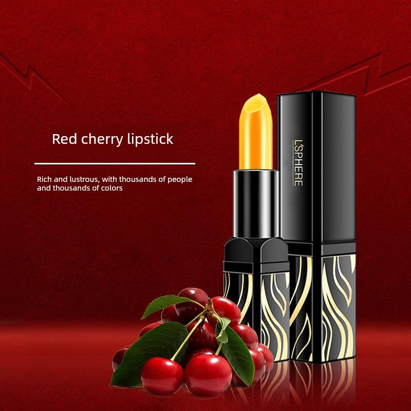 红樱桃健康唇膏真正胡萝卜素变色唇膏不褪色不粘杯不褪色唇膏 - 图1