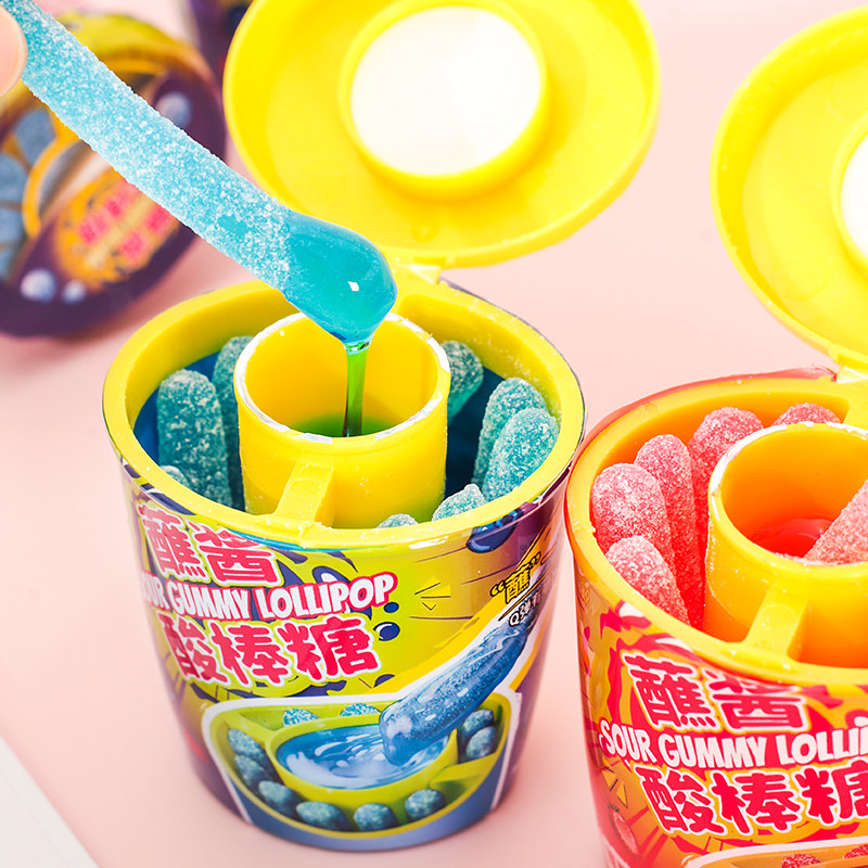 酸条棒蘸酱酸棒草莓味蓝莓味罐装果酱条趣味糖果休闲零食手指糖,淘宝优惠券,粉丝福利购,淘宝优惠卷