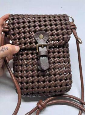 pu绳替换背带手工小圆