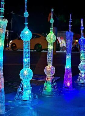 大号广州塔模型发光纪念品小蛮腰上海东方明珠塔雷峰塔小礼物礼品