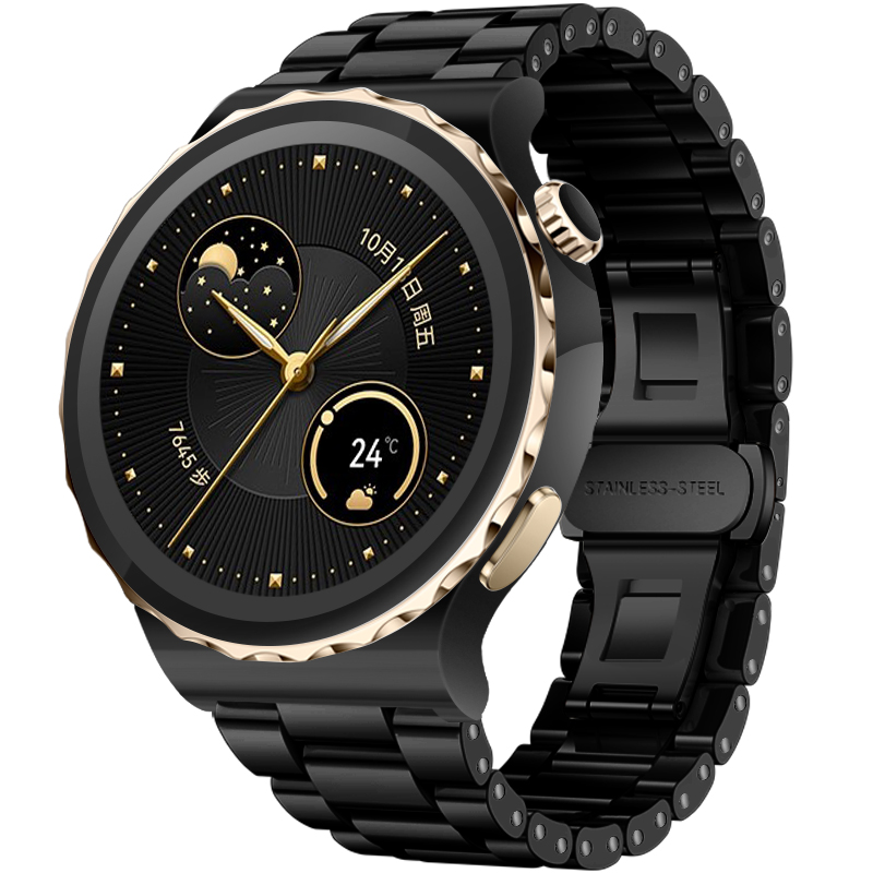 适用三星galaxy watch6/5pro智能samsung手表带watch4 classic 46mm高级active2蝴蝶扣gear s3/s4/s2陶瓷腕带 - 图3