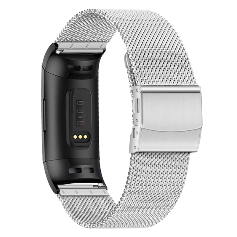 适用Fitbit charge6/5智能手环米兰尼斯金属表带charge3商务男女手环替换配件charge4创意腕带金属个性手表链 - 图3
