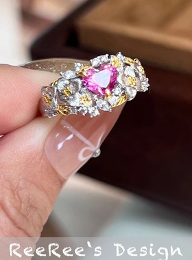 925纯银秘密花园爱心戒指