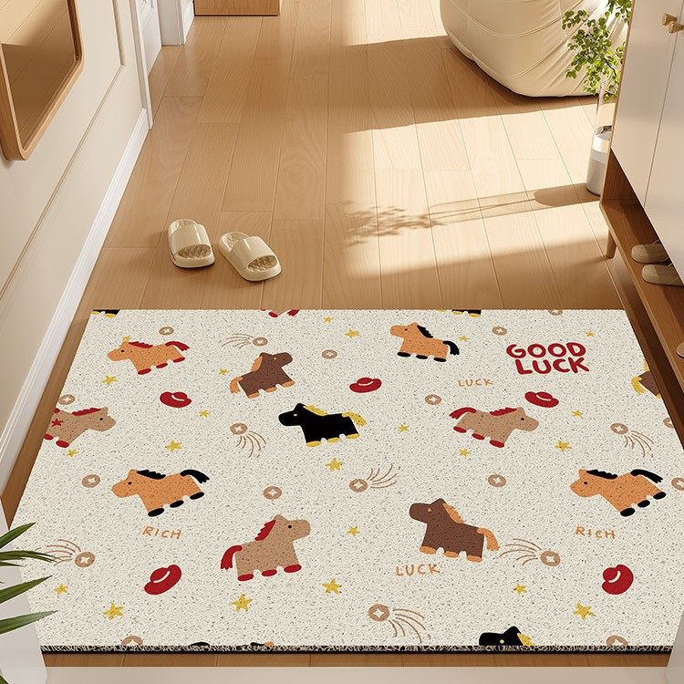 2026马年入户门地垫新年卡通玄关进门防滑垫耐脏地毯除尘加厚门垫,淘宝优惠券,粉丝福利购,淘宝优惠卷
