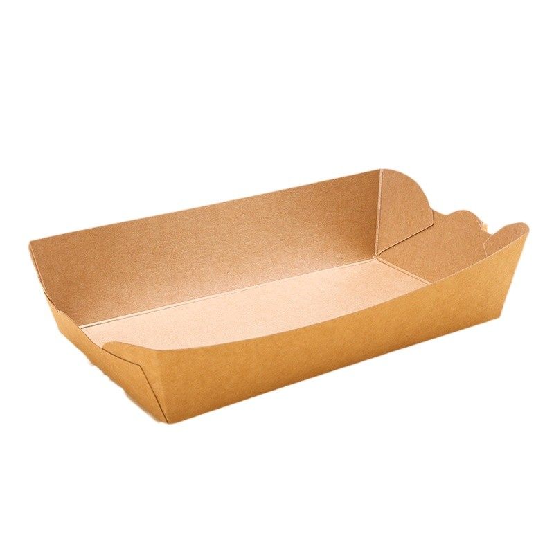 一次性免折叠敞口托盘烧烤餐盘薯条炸鸡烤肠烤翅打包盒牛皮纸船盒,淘宝优惠券,粉丝福利购,淘宝优惠卷