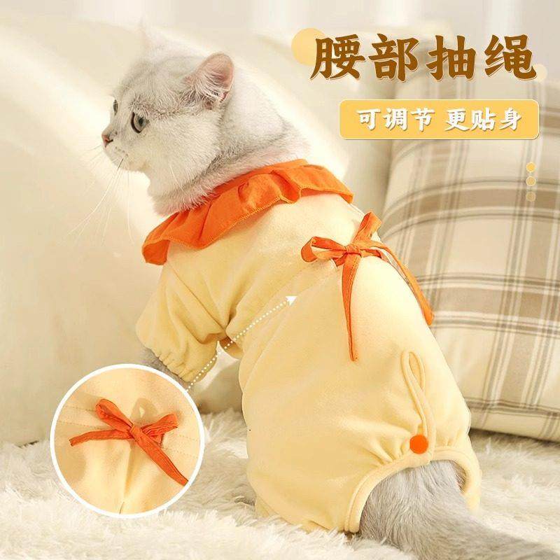 猫咪衣服春秋款防掉毛睡衣宠物护肚衣小猫全包衣服冬季母猫绝育服,淘宝优惠券,粉丝福利购,淘宝优惠卷