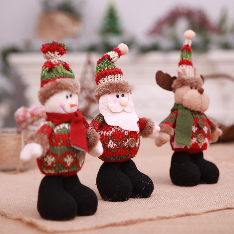 christmas ornament Santa Claus snowman Doll gift Ornaments-图0